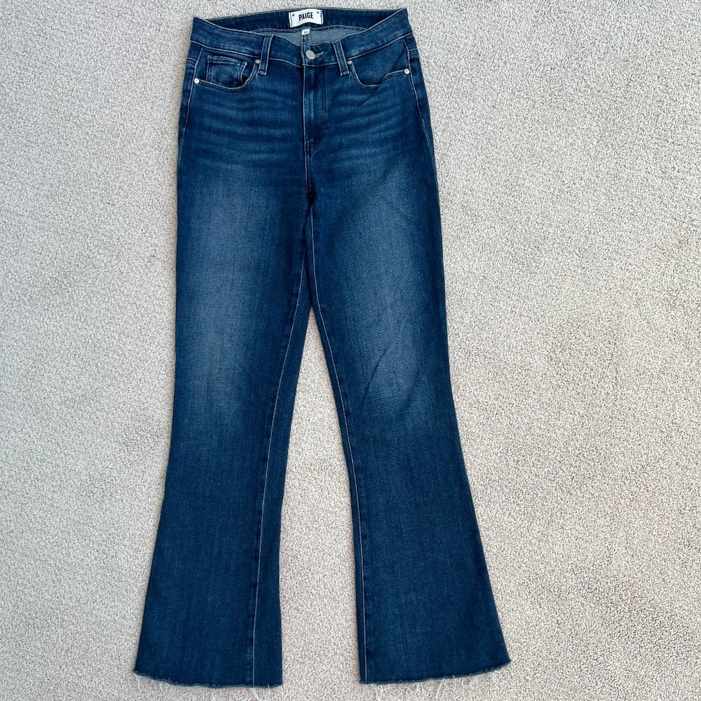 PAIGE Laurel Canyon high rise jeans. Dark wash. Size 27. - Picture 2 of 9